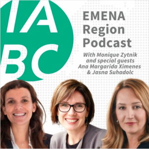 Emena Podcast tile featuring the presenters Monique Ana and Jasner